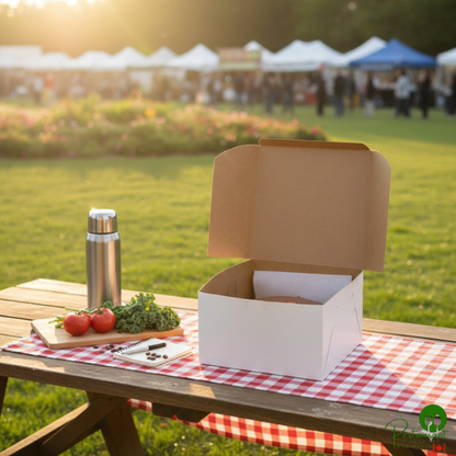 9" x 9" x 5" White Cake / Bakery Box - 100/Bundle