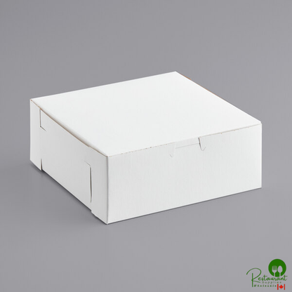 8" x 8" x 3" White Pie / Bakery Box - 250/Bundle