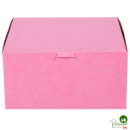 8" x 8" x 4" Pink Cake / Bakery Box - 250/Bundle