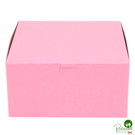 10" x 10" x 5" Pink Cake / Bakery Box - 100/Bundle