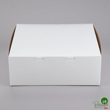 14" x 14" x 6" White Customizable Cake / Bakery Box - 50/Bundle