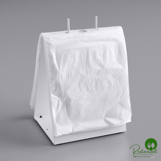 Deli Saddle Bag Stand with Plain 8 1/2" x 8 1/2" Deli Bags - Flip Top By Prime