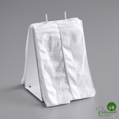 Deli Saddle Bag Stand with Plain 3 1/2" x 10" Deli Bags - Flip Top By Prime