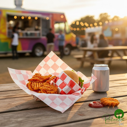 12" x 12" Red Check Deli Sandwich Wrap Paper By Prime - 5,000/Case