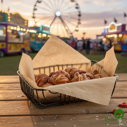 12" x 12" Natural Kraft Customizable Basket Liner / Deli Wrap By Prime - 5,000/Case