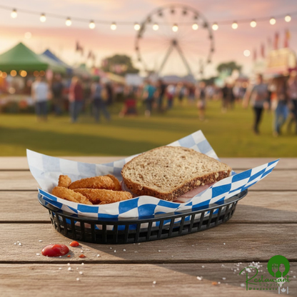 12" x 12" Blue Check Deli Sandwich Wrap Paper By Prime - 5,000/Case