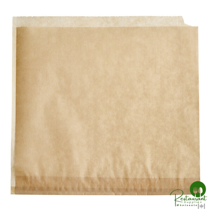 7" x 6 1/2" Natural Kraft Basket Liner / Deli Wrap / Double Open Bag By Prime - 2,000/Case