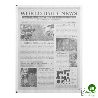 16" x 12" Newspaper Print Deli Sandwich Wrap Paper By Prime - 2,000/Case