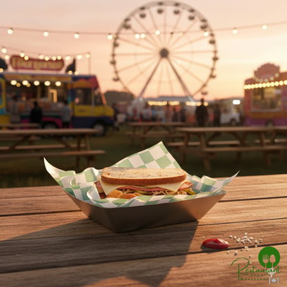 12" x 12" Green Check Deli Sandwich Wrap By Prime - 5,000/Case