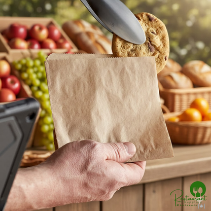 5" x 5" Natural Kraft Double Open Bag By Prime - 2,000/Case