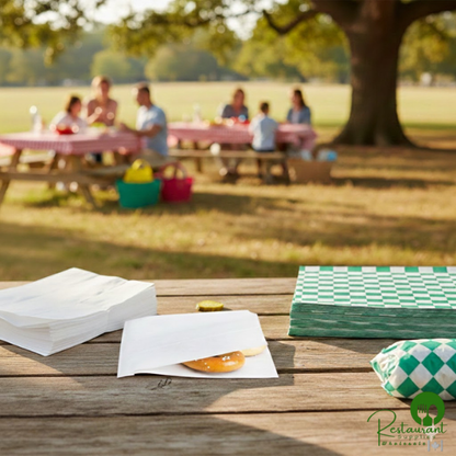 7" x 6 1/2" White Wire Cone Basket Liner / Deli Wrap / Double Open Bag By Prime - 2,000/Case