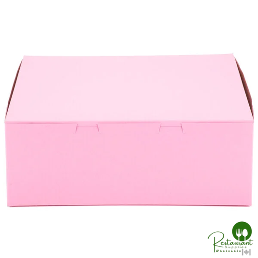 14" x 14" x 5" Pink Cake / Bakery Box - 50/Bundle
