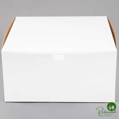 12" x 12" x 6" White Customizable Cake / Bakery Box - 10/Pack