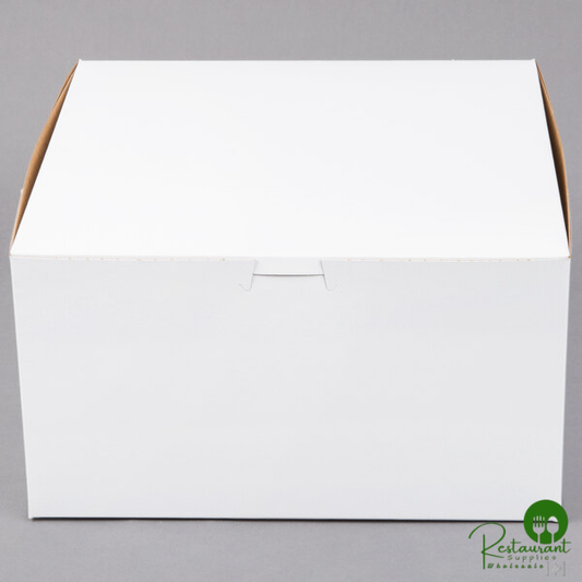 10" x 10" x 5" White Customizable Cake / Bakery Box - 10/Pack