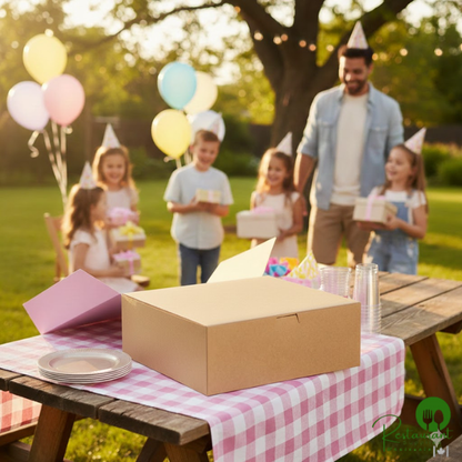 8" x 8" x 4" Kraft Cake / Bakery Box - 250/Bundle