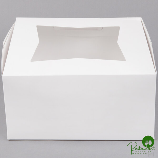 10" x 10" x 5" White Window Cake / Bakery Box - 150/Bundle