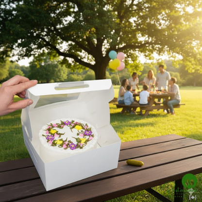 10" x 10" x 5" White Window Cake / Bakery Box - 150/Bundle