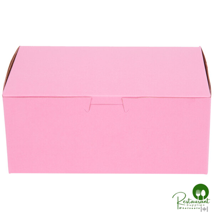 8" x 5" x 3 1/2" Pink Customizable Bakery Box - 250/Bundle