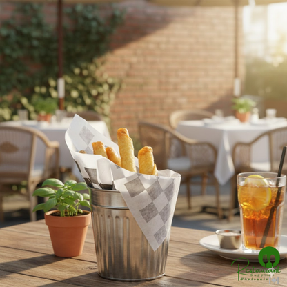 12" x 12" Small Green Check Deli Sandwich Wrap Paper By Prime - 5,000/Case