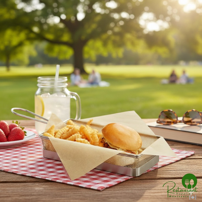 12" x 12" Customizable Natural Kraft Basket Liner / Deli Wrap - No PFAS Added By Prime - 5,000/Case