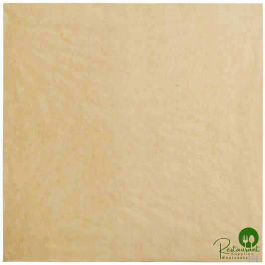 15" x 15" Natural Kraft Customizable Basket Liner / Deli Wrap - No PFAS Added By Prime - 3,000/Case