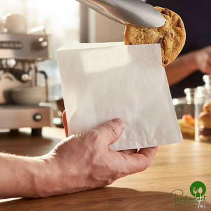 5" x 5" White Double Open Bag By Prime - 2,000/Case