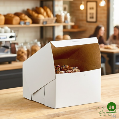 Southern Champion 8" x 8" x 5" White Cake / Bakery Box - 100/Case