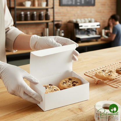 Southern Champion 6" x 3 7/8" x 2 1/4" White Cookie / Bakery Box - 250/Case