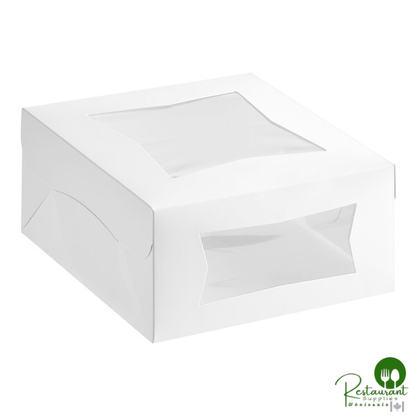 Southern Champion 10" x 10" x 5" White Window Cake / Bakery Box - 150/Case