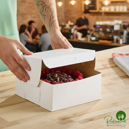Southern Champion 9" x 9" x 4" White Cake / Bakery Box - 200/Case