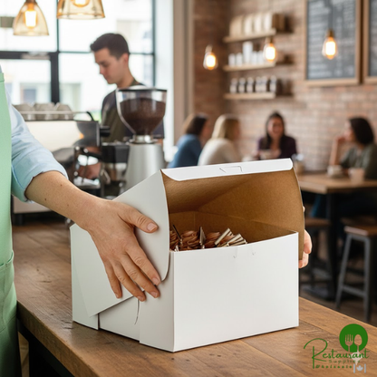 Southern Champion 10" x 10" x 6" White Cake / Bakery Box - 100/Case