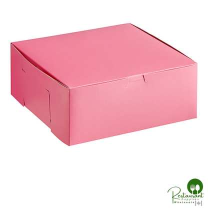 Southern Champion 10" x 10" x 4" Pink Cake / Bakery Box - 100/Case