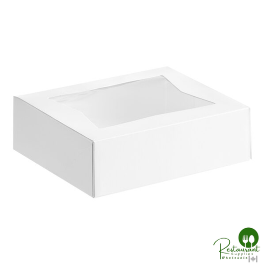 Southern Champion 8" x 5" x 2 1/2" White Automatic Window Cookie / Bakery Box - 200/Case