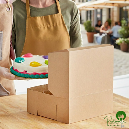 Southern Champion 10" x 10" x 4" Kraft Cake / Bakery Box - 100/Case