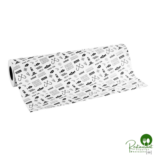 30" x 700' 40 lb. Fresh Catch Print Butcher Paper Roll By Prime