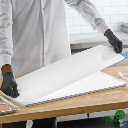 10" x 30" 40 lb. White Steak Paper Sheets By Prime - 1,000/Case