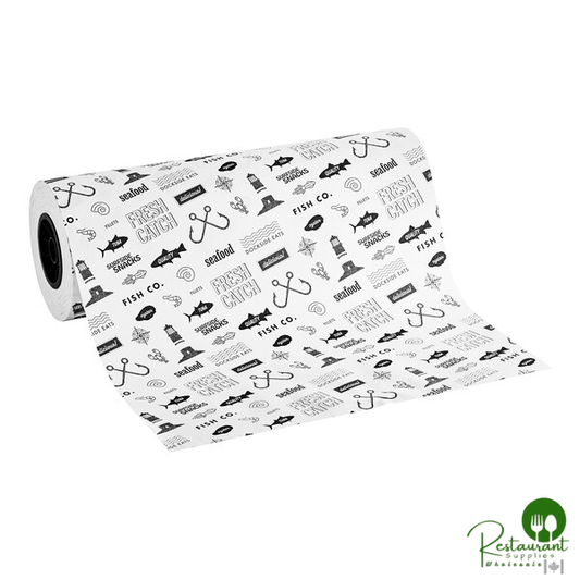 18" x 700' 40 lb. Fresh Catch Print Butcher Paper Roll By Prime
