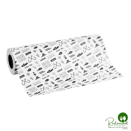 24" x 700' 40 lb. Fresh Catch Print Butcher Paper Roll By Prime