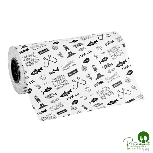 15" x 700' 40 lb. Fresh Catch Print Butcher Paper Roll By Prime
