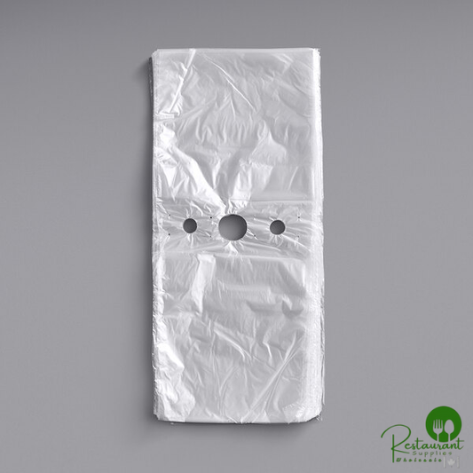 6 1/2" x 6 1/4" Unprinted Plastic Deli Saddle Bag with Flip Top By Prime - 2,000/Case