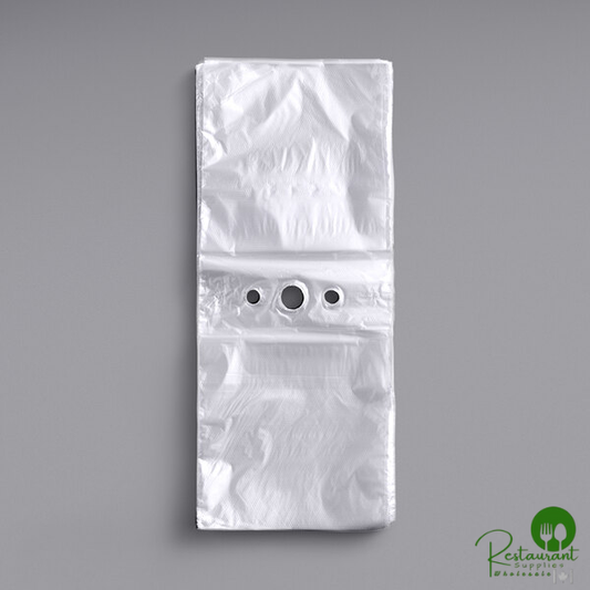 7 1/2" x 7 1/2" Unprinted Plastic Deli Saddle Bag with Flip Top By Prime - 2,000/Case