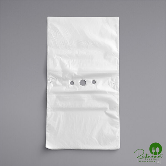 10 1/2" x 8" Unprinted Plastic Deli Saddle Bag with Flip Top By Prime - 2,000/Case