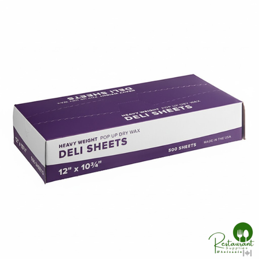 12" x 10 3/4" Heavy Weight Interfolded Deli Wrap Wax Paper By Prime - 6,000/Case