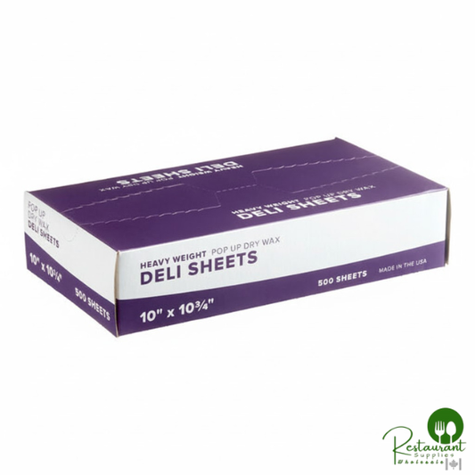 10" x 10 3/4" Heavy Weight Interfolded Deli Wrap Wax Paper By Prime - 6,000/Case