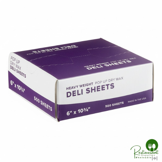 6" x 10 3/4" Heavy Weight Interfolded Deli Wrap Wax Paper By Prime - 6,000/Case