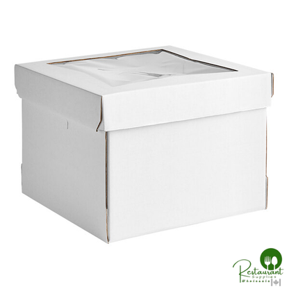 Southern Champion 16" x 16" x 12" White Cake / Bakery Box with Window - 12/Case