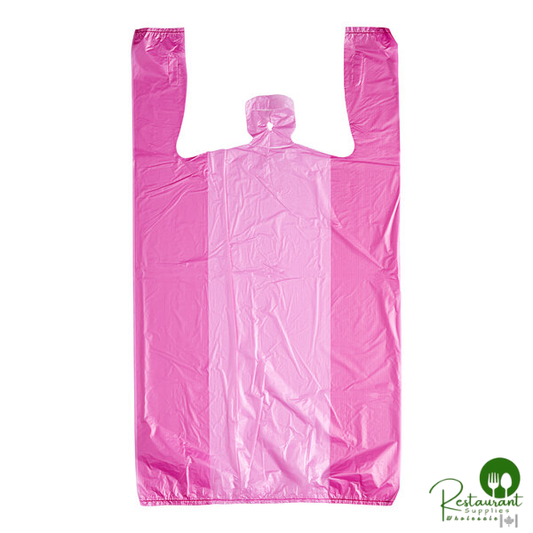 Customizable 1/6 Standard Size Purple Unprinted Standard-Duty Plastic T-Shirt Bag By Prime - 1,000/Case