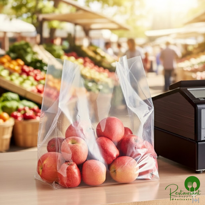 12" x 7" x 14" 2.8 Mil White Medium-Duty Polypropylene Soft Loop Handled Bag By Prime - 200/Case