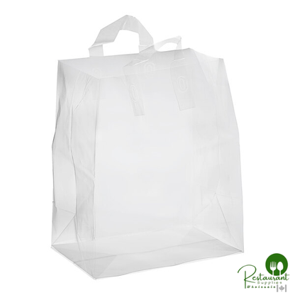 12" x 7" x 14" 2.8 Mil White Medium-Duty Polypropylene Soft Loop Handled Bag By Prime - 200/Case
