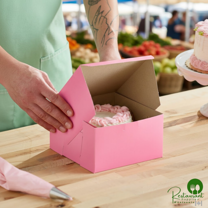 Champion 7" x 7" x 4" Pink Cake / Bakery Box - 250/Case